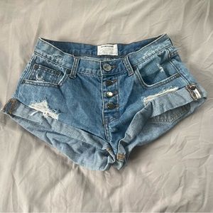 One teaspoon low rise distressed shorts